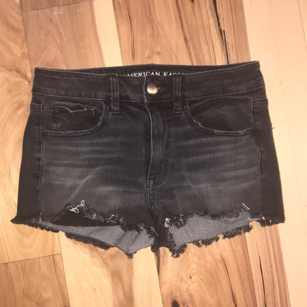 American Eagle Gray Cut-off Jean Shorts